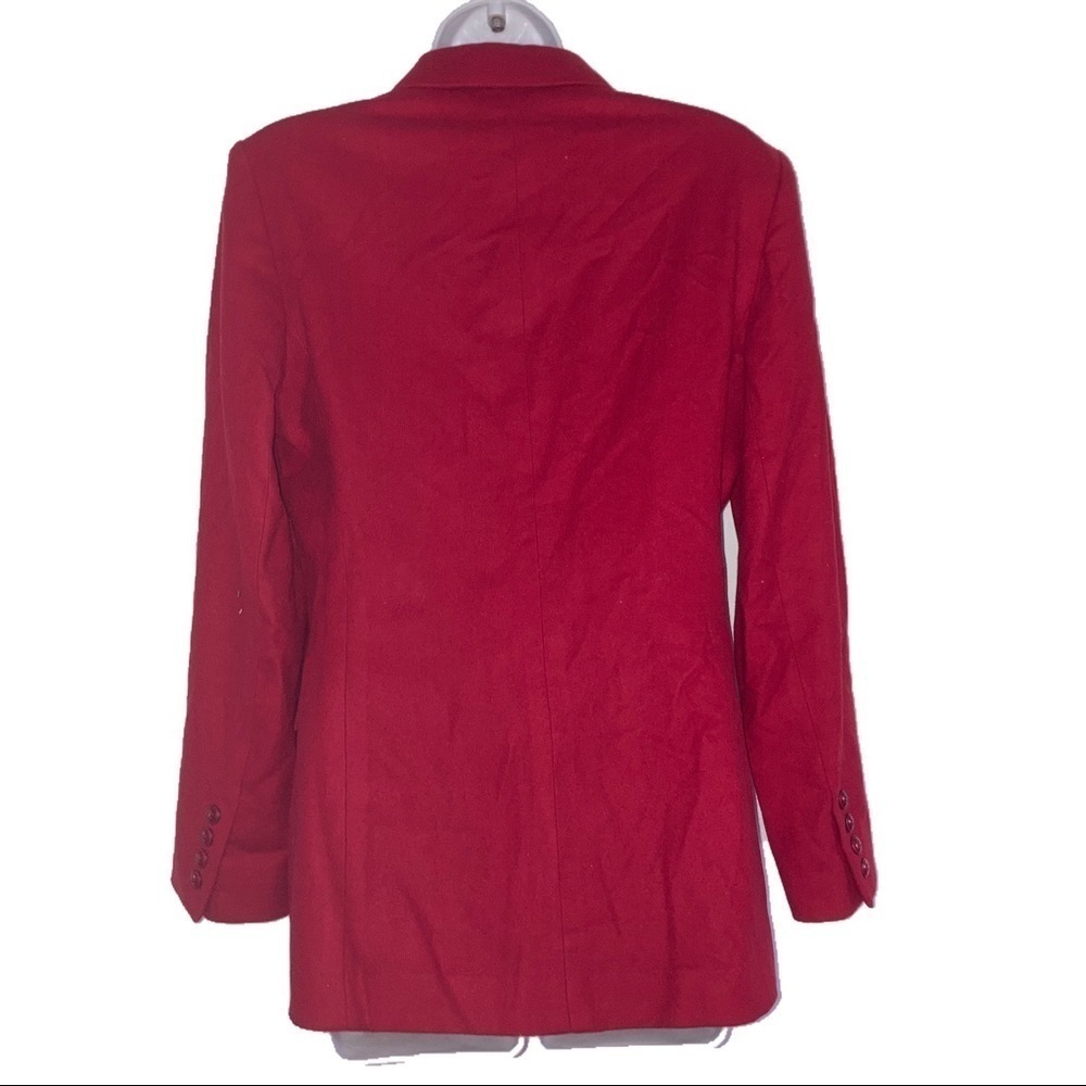 Tailleur Platinum by Barrie Pace Red Cashmere Jacket Double breasted 6 - Picture 5 of 5